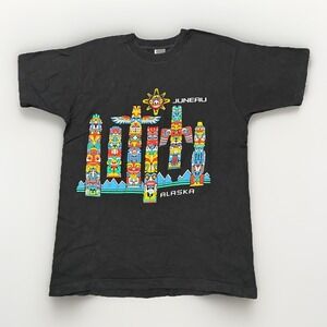 Vintage Single Stitch‎ Alaska Destinations Shirt Men's Large Made in USA Tiki